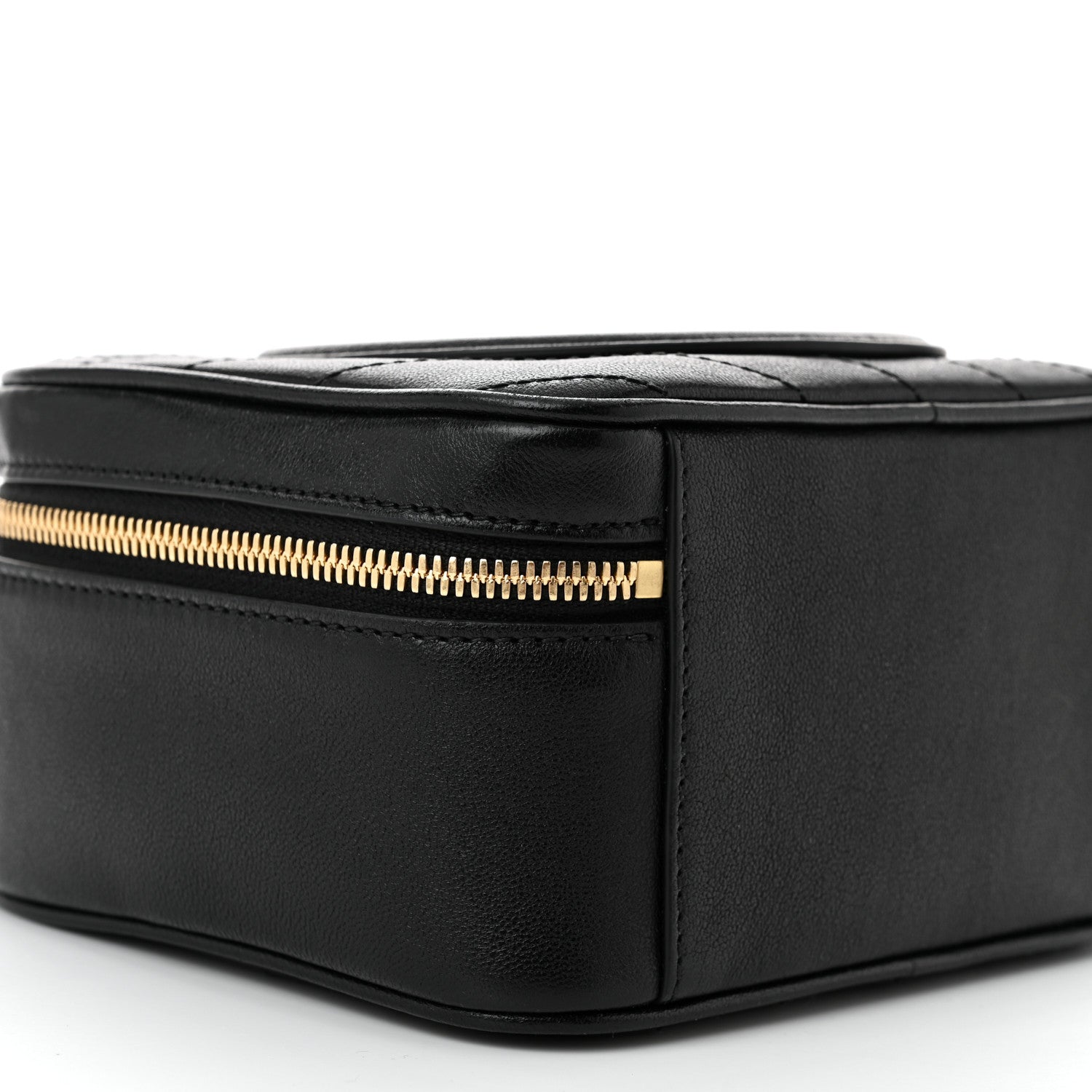 Gucci Sakai Be Green Calfskin Diagonal Stitched Blondie Top Handle Bag Black 9 of 11