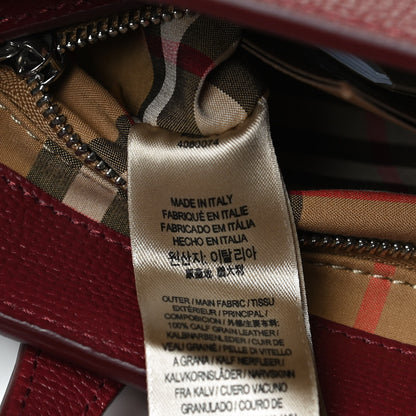 Burberry Grainy Calfskin House Check Baby Banner Tote Crimson 6 of 11