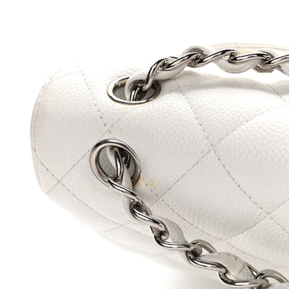 Chanel Caviar Quilted Jumbo Double Flap White 28 of 32