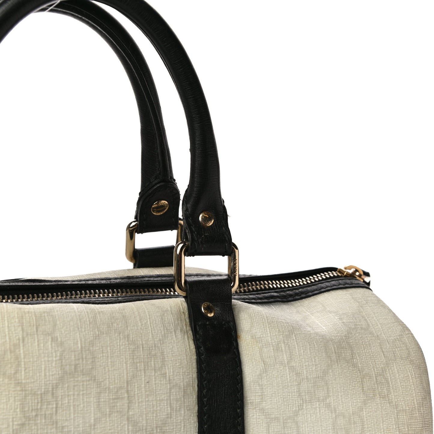 GG Plus Monogram Medium Joy Boston White Black