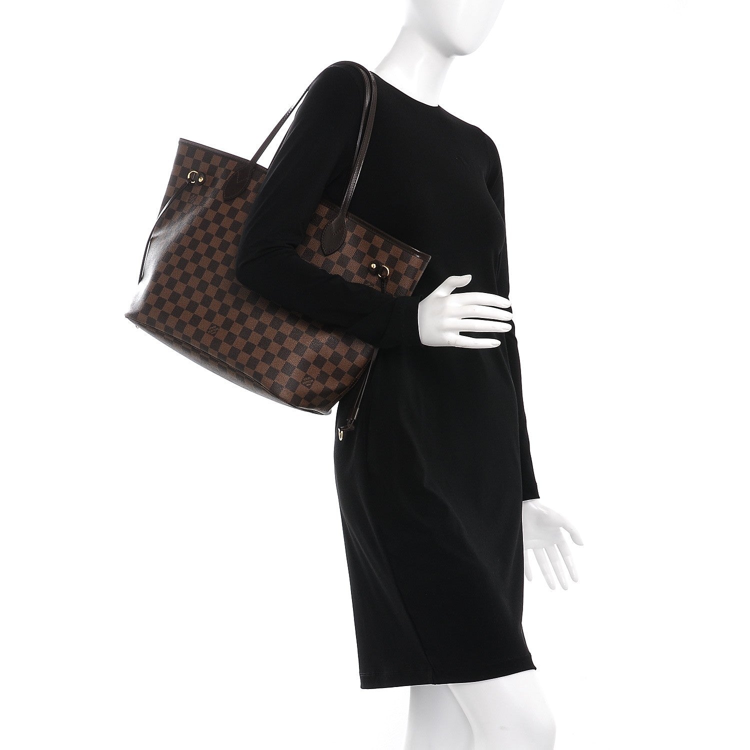 Louis Vuitton Damier Ebene Neo Neverfull MM Rose Ballerine 2 of 16