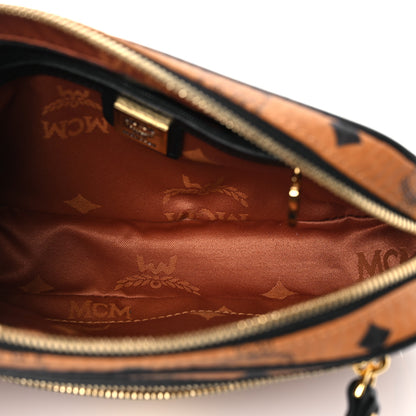 MCM Visetos Small Crossbody Bag Cognac Black 5 of 10