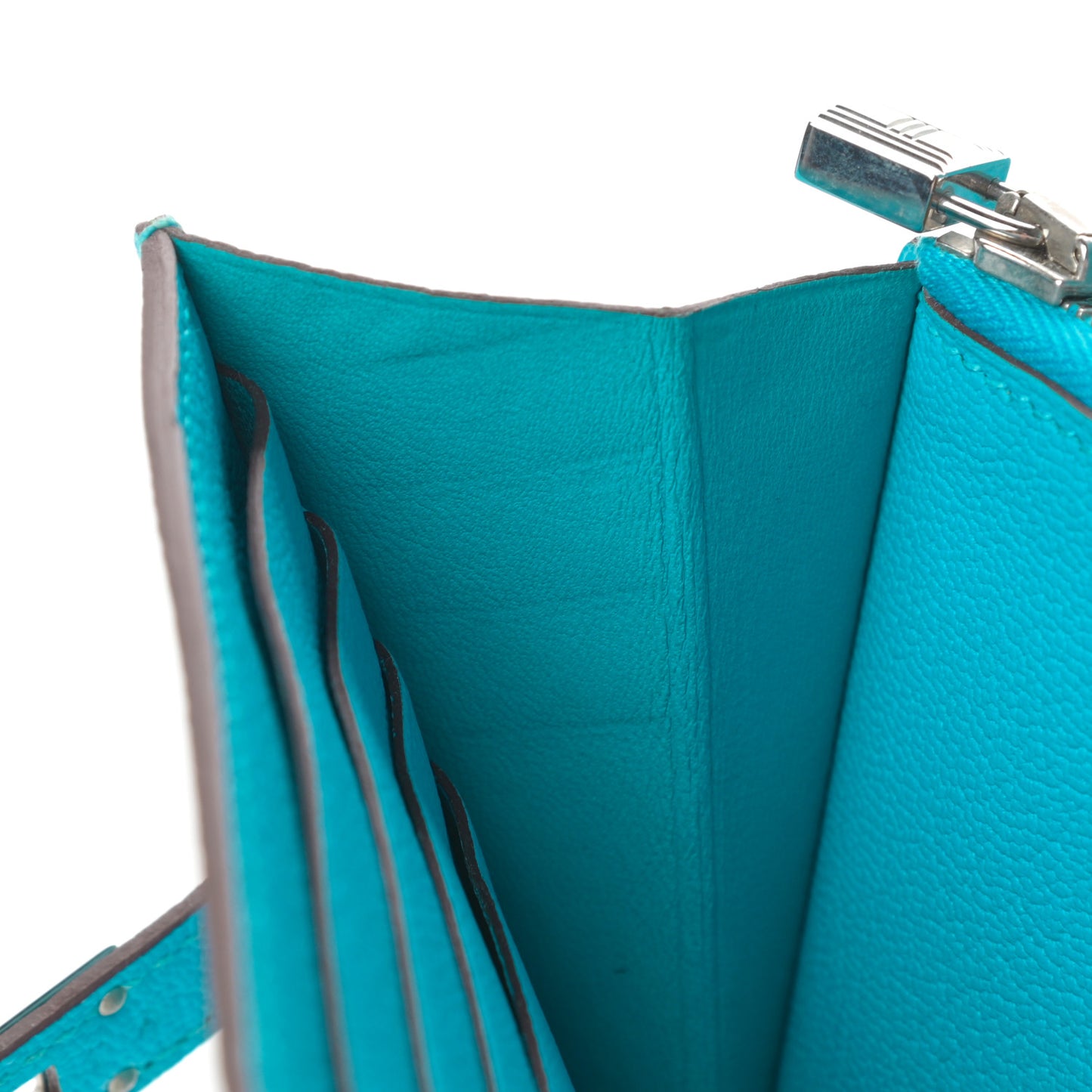 Chevre Mysore Kelly Longue Wallet Turquoise