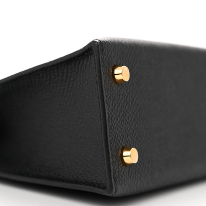 Hermes Epsom Mini Kelly Sellier 20 Black 8 of 10