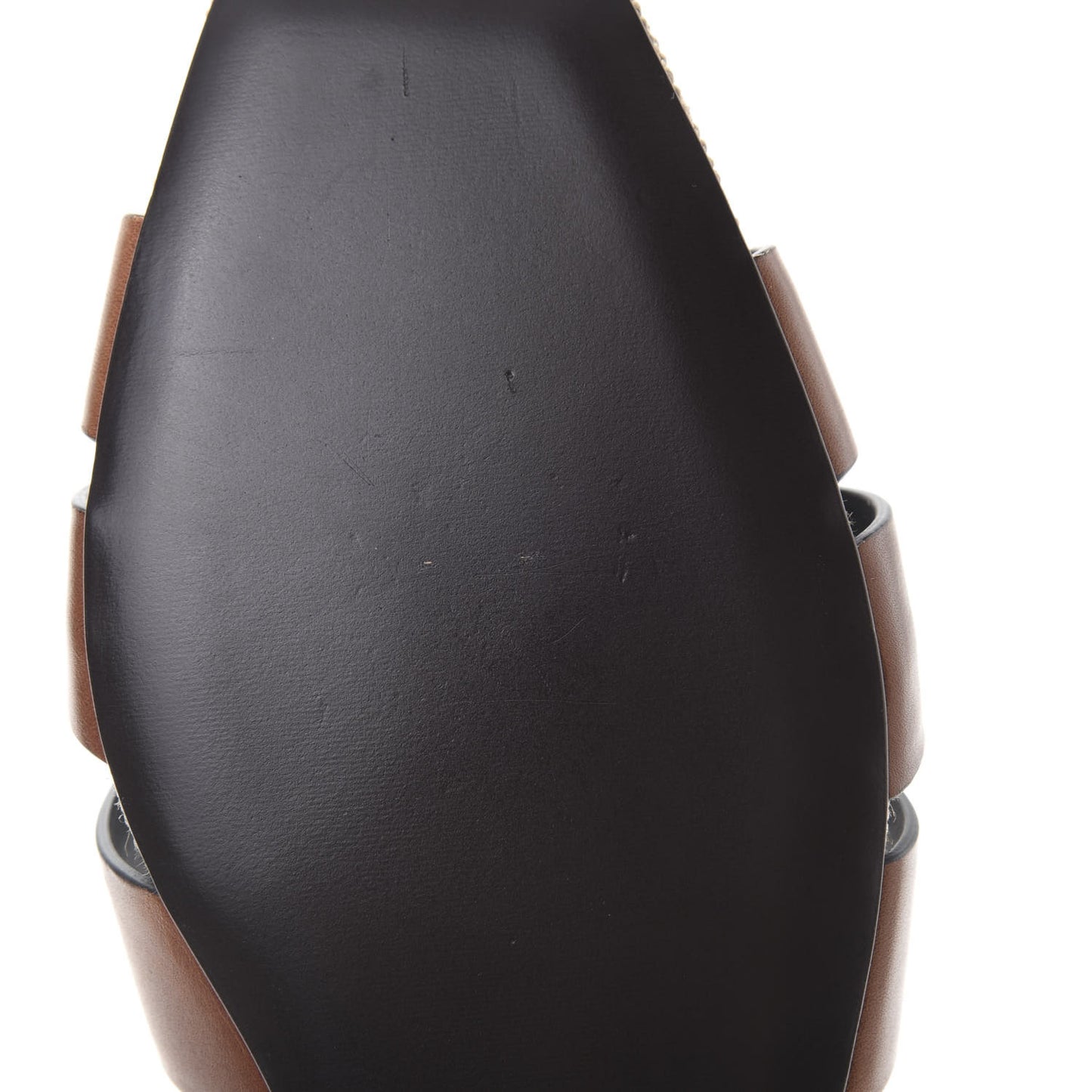 Calfskin Canvas Tribute 05 Slide Sandals 39 Brown