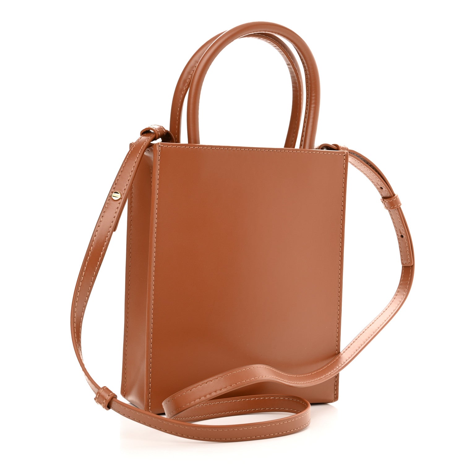 Loewe Smooth Calfskin Logo Small A5 Tote Tan 3 of 9