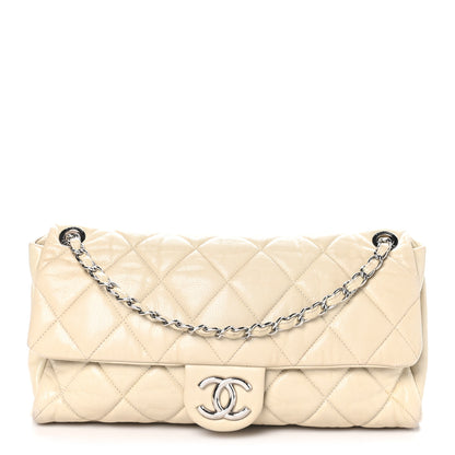 Chanel Glazed Caviar Medium Nature Flap Bag White 1 of 10
