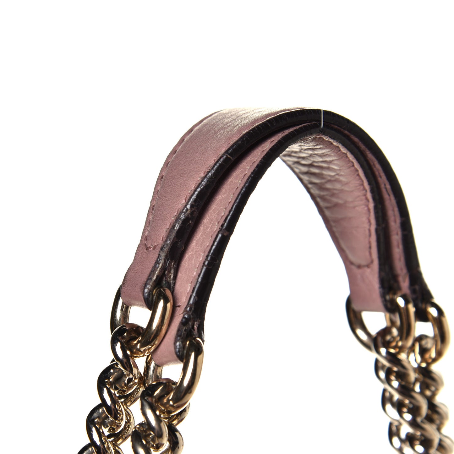 Pebbled Calfskin Medium Soho Chain Shoulder Bag Dark Cipria