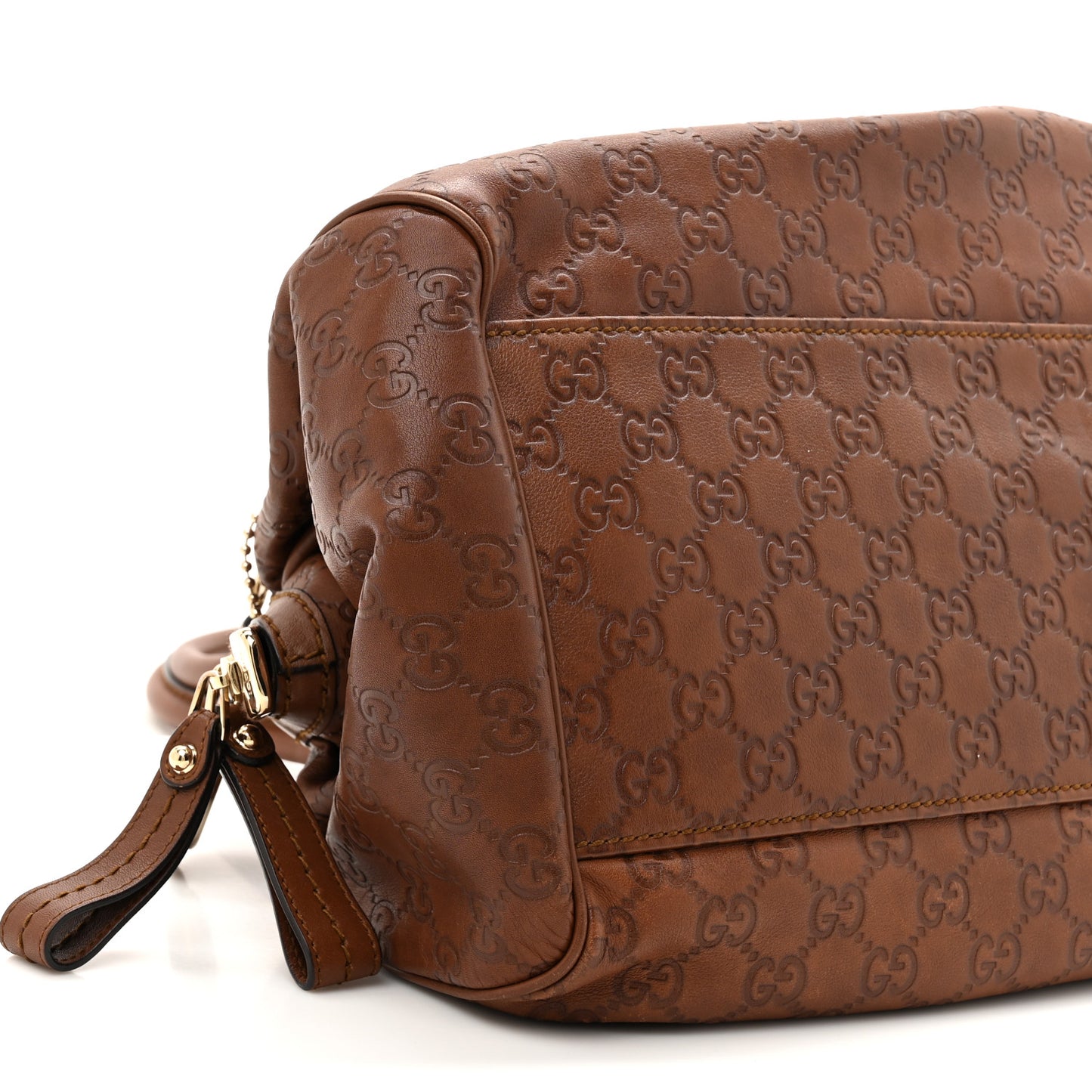 Guccissima Medium Sukey Boston Brown