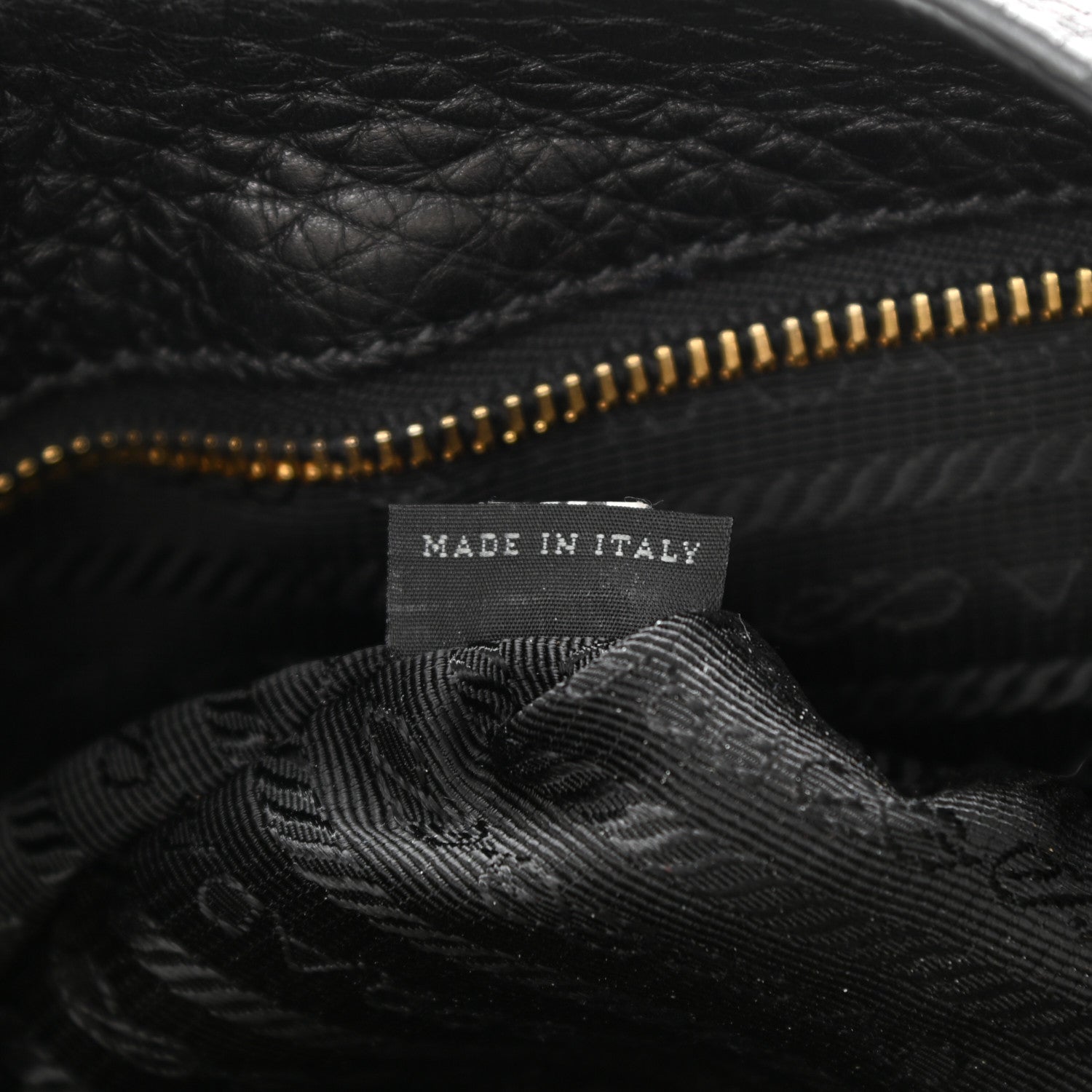 Prada Vitello Daino Pushlock Tote Black 6 of 10