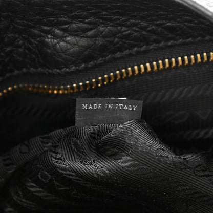 Prada Vitello Daino Pushlock Tote Black 6 of 10