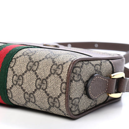 Gucci GG Supreme Monogram Web Mini Ophidia Shoulder Bag Brown 8 of 8