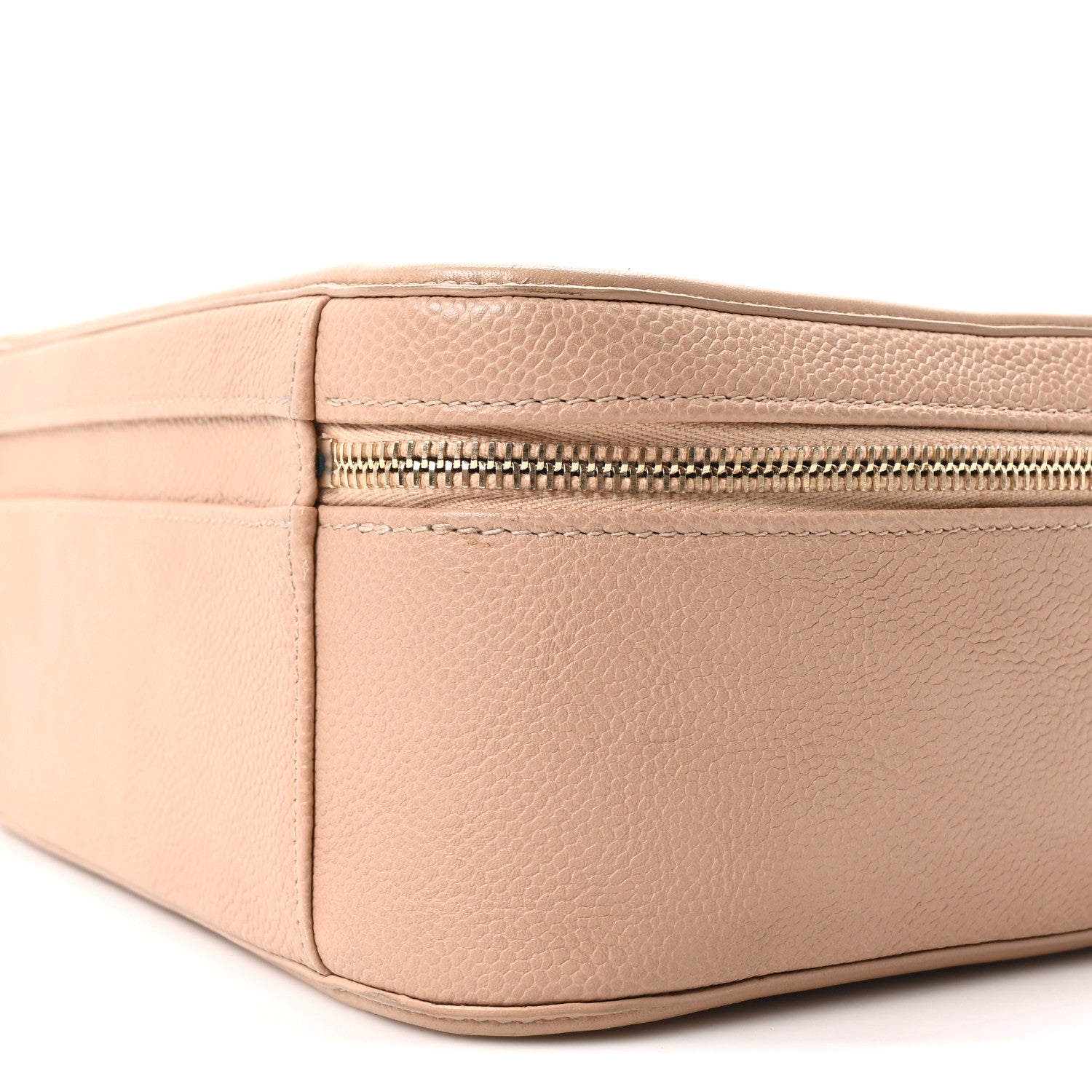 Chanel Caviar Quilted Large CC Filigree Vanity Case Beige 10 of 10
