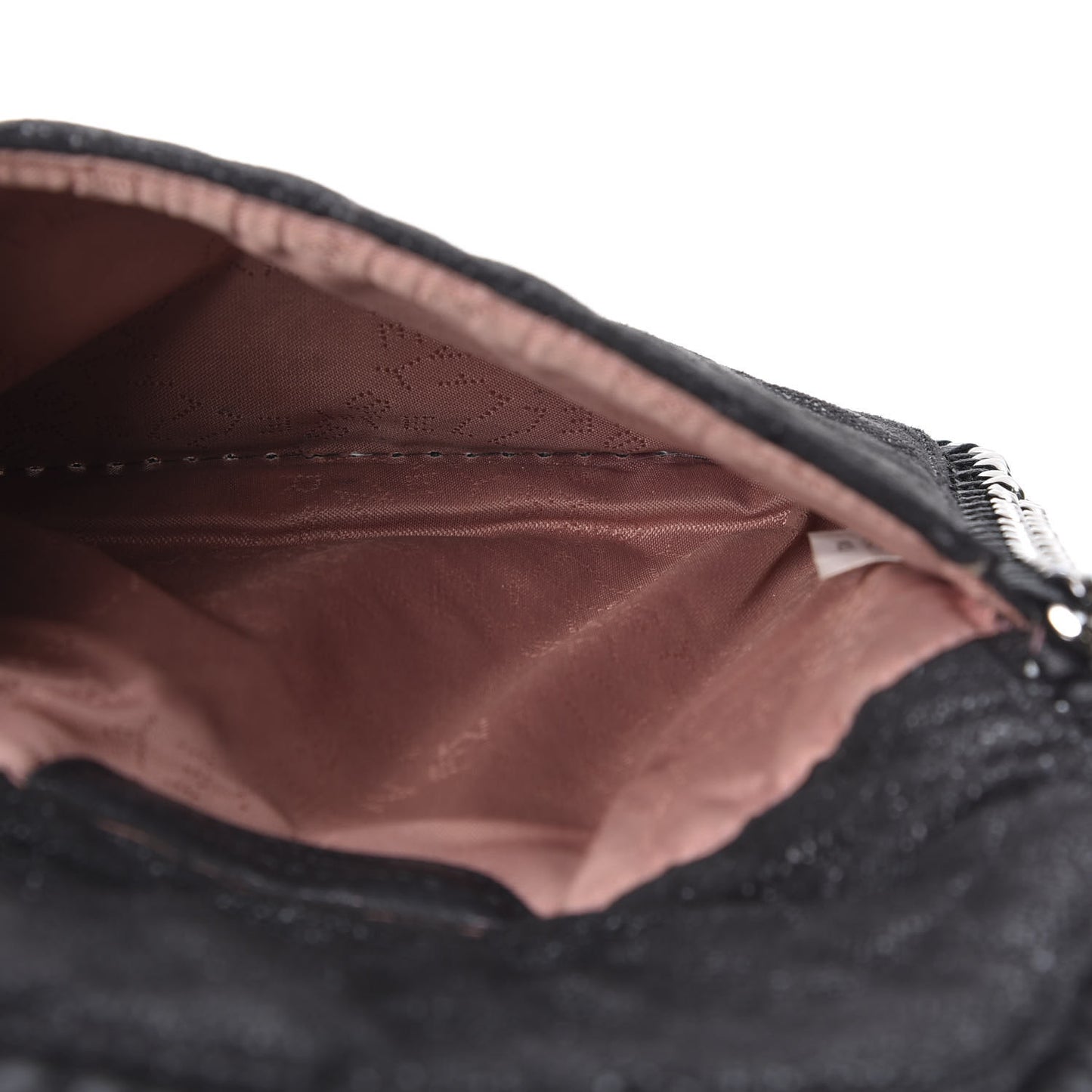 Shaggy Deer Quilted Mini Falabella Crossbody Black