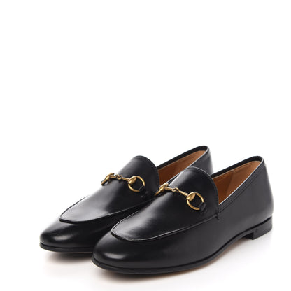 Gucci Calfskin Womens Jordaan Loafers 37.5 Black 4 of 10