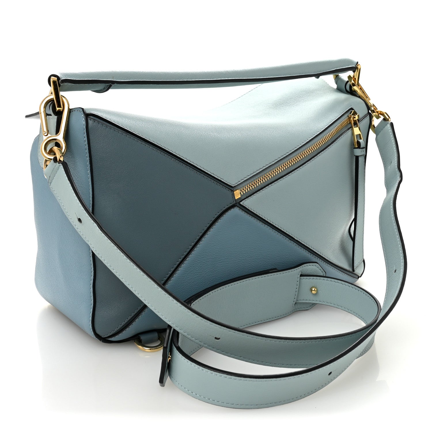 Loewe Calfskin Medium Puzzle Bag Aqua Light Blue Stone Blue 3 of 10