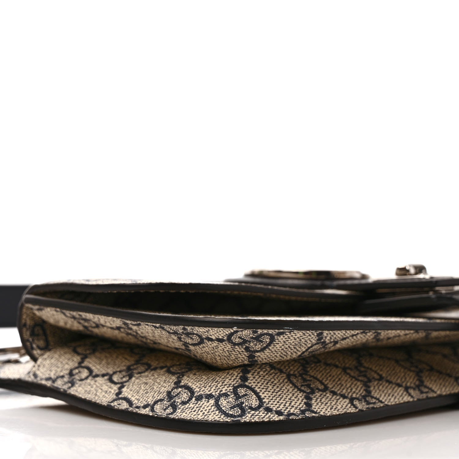 Gucci GG Supreme Monogram Textured Dollar Calfskin Blondie Belt Bag Beige Blue 8 of 10