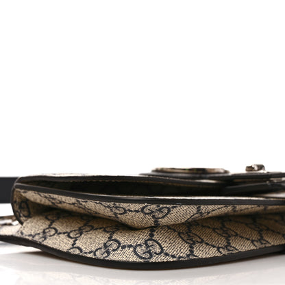 Gucci GG Supreme Monogram Textured Dollar Calfskin Blondie Belt Bag Beige Blue 8 of 10