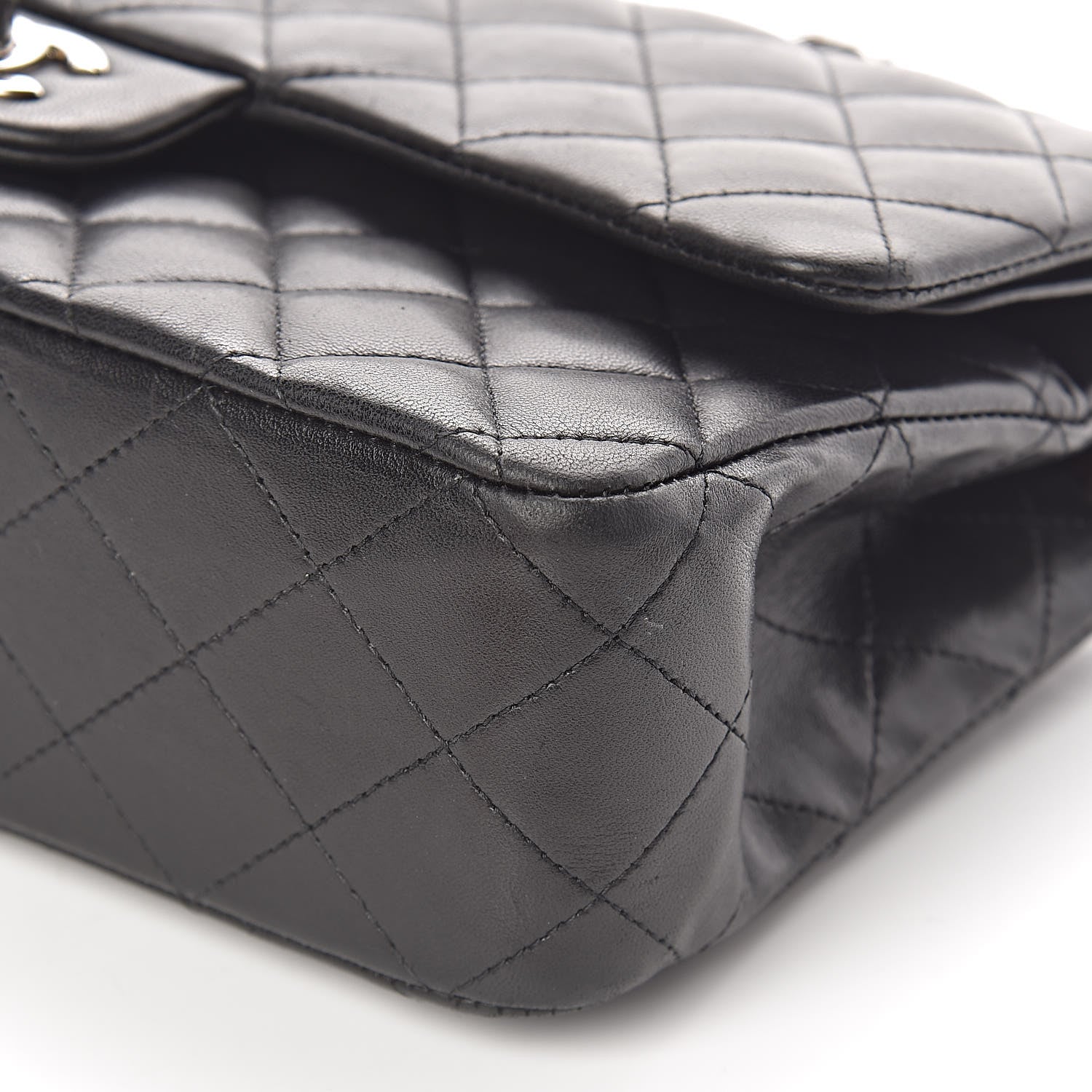 Chanel Lambskin Quilted Medium Double Flap Black 9 of 18