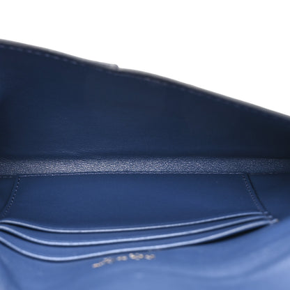 Prada Saffiano City Calf Clutch With Chain Bluette 5 of 9