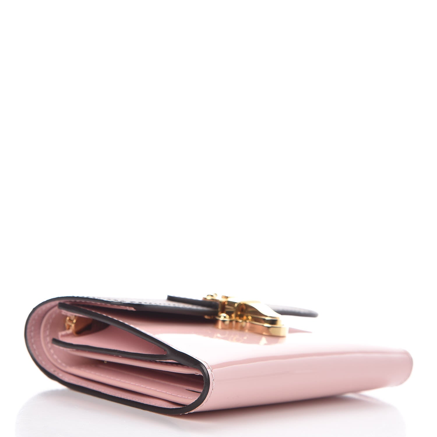 Louis Vuitton Patent Calfskin Monogram Cherrywood Compact Wallet Rose Ballerine 4 of 7