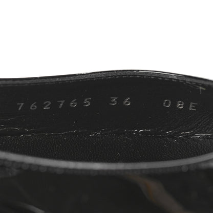 Gucci Vernice Crystal GG Harlow Ballet Flats 36 Black 7 of 10