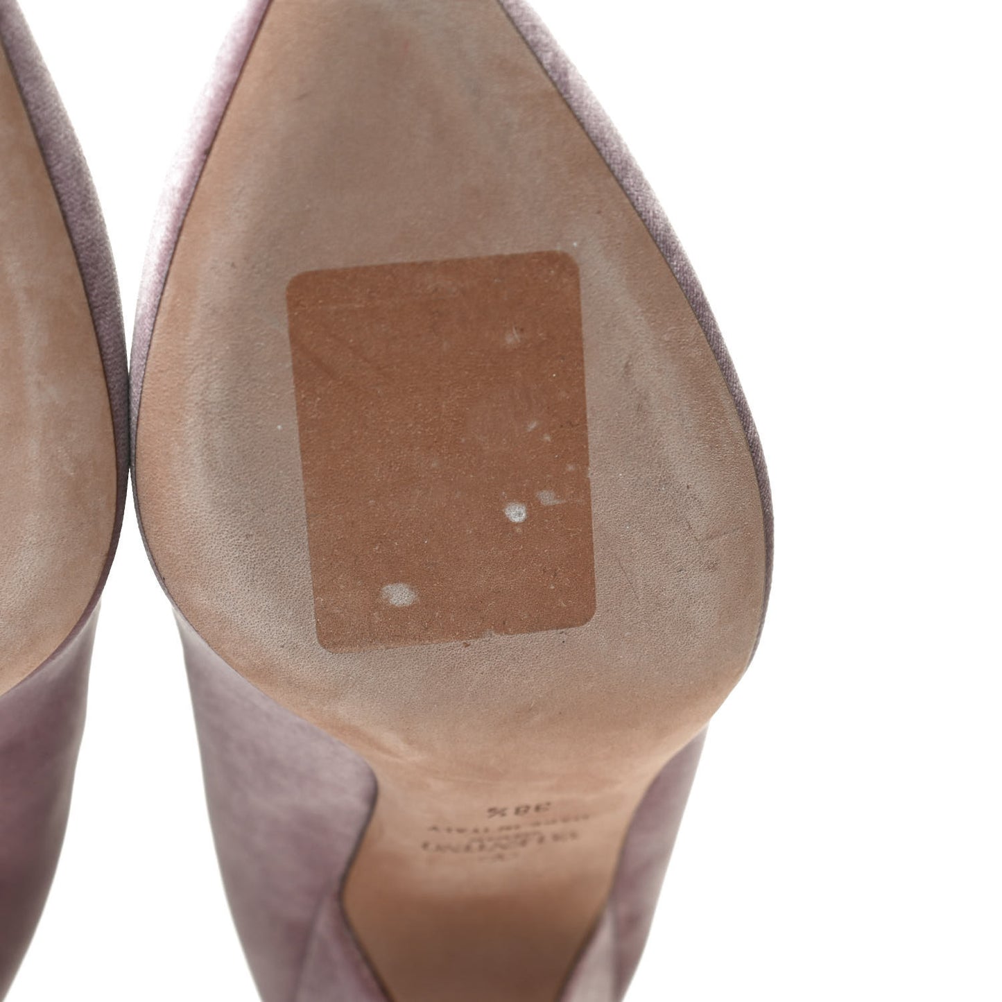 Velvet Rockstud Ankle Strap Pumps 38.5 Antique Rose Black