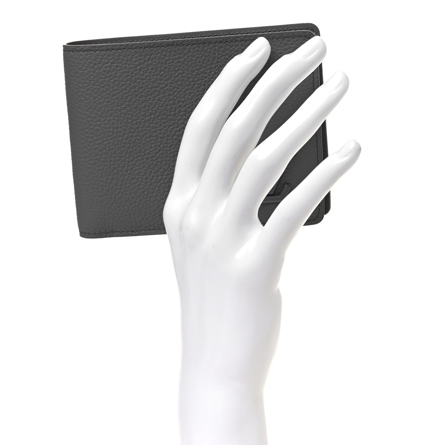 Grained Calfskin Aerogram Multiple Wallet Gris