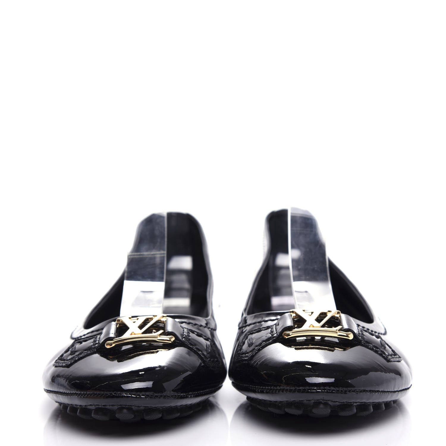 Louis Vuitton Patent Calfskin Oxford Ballerina Flats 40.5 Black 2 of 11