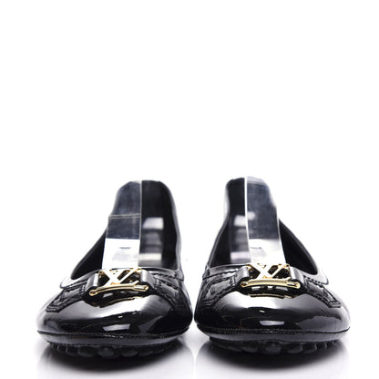 Louis Vuitton Patent Calfskin Oxford Ballerina Flats 40.5 Black 2 of 11