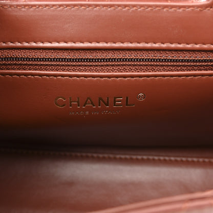 Chanel Shiny Aged Calfskin Quilted Nano Kelly Shopper Brown 6 of 11