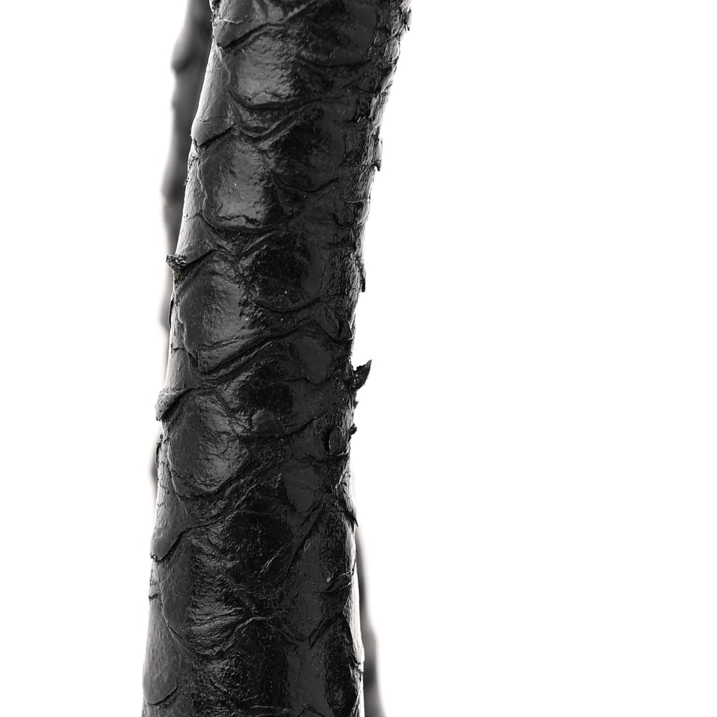 Python Calfskin Embossed Monogram Baby Cabas Black