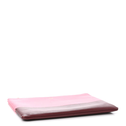 Celine Lambskin Bi-Color Solo Clutch Pouch Pink Rust 3 of 4