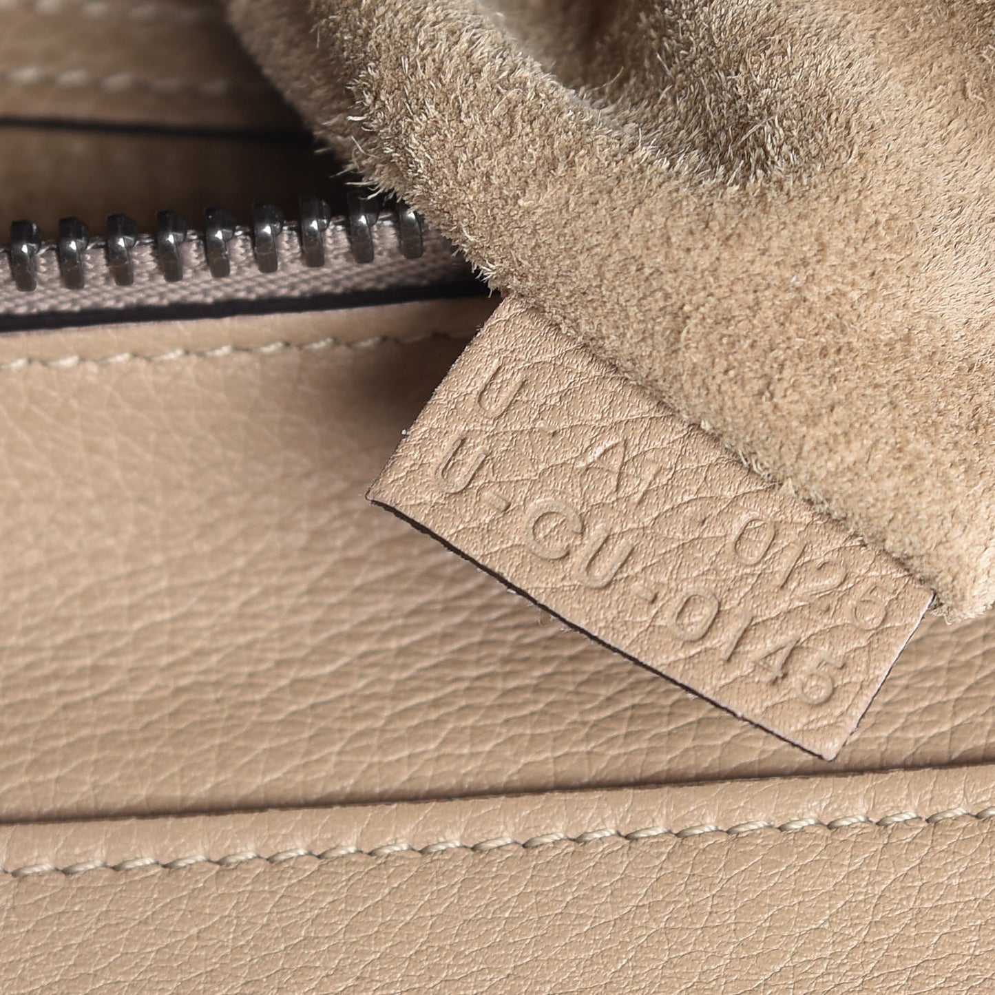 Drummed Calfskin Micro Luggage Dune