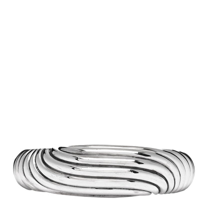 David Yurman Sterling Silver 20mm Sculpted Cable Cuff Bracelet 1 of 3