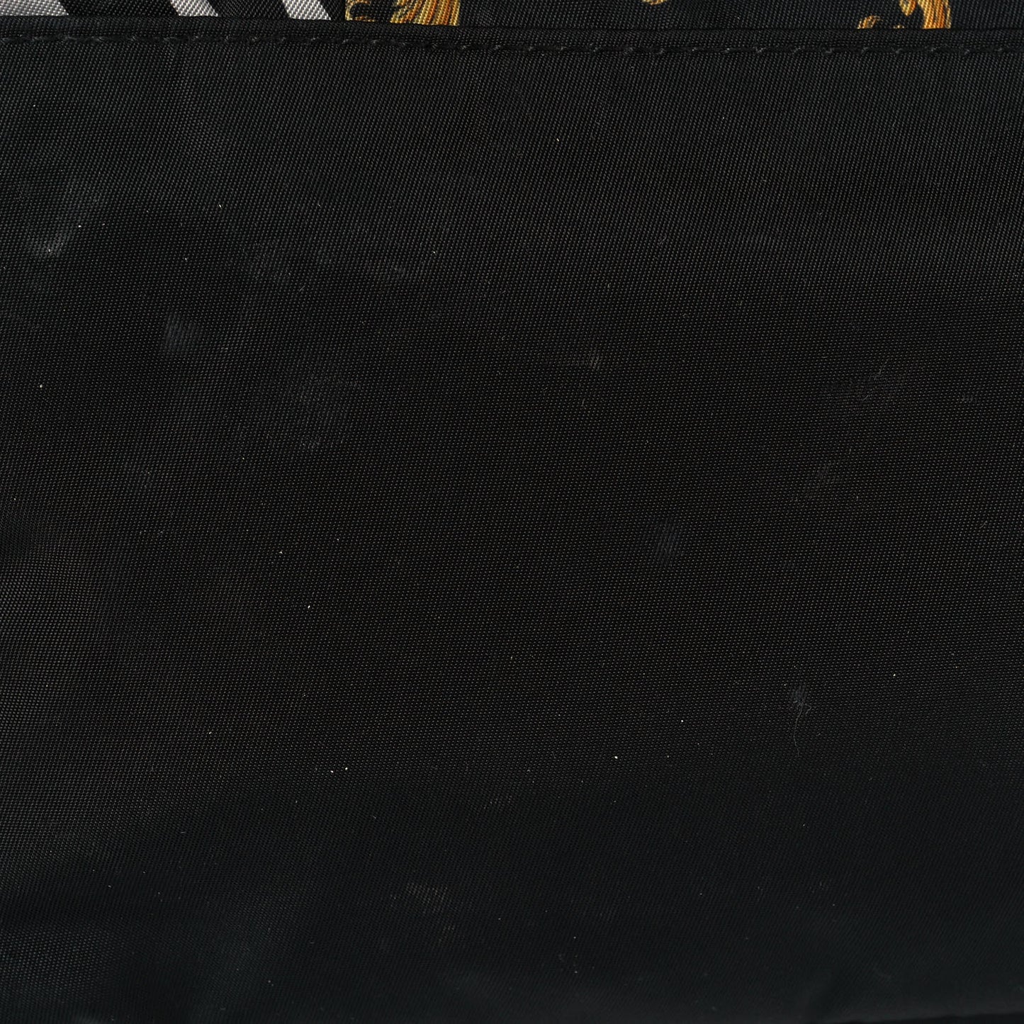 Nylon Baroque Zebra Print Backpack Black Multicolor