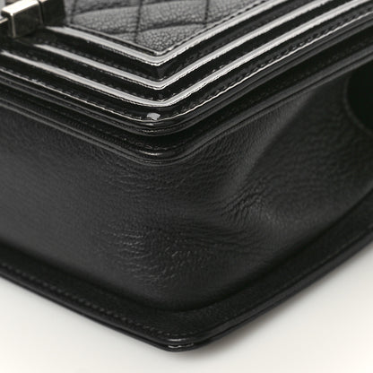 Chanel Goatskin Quilted Patent Small Duo Boy Flap Black 9 of 10