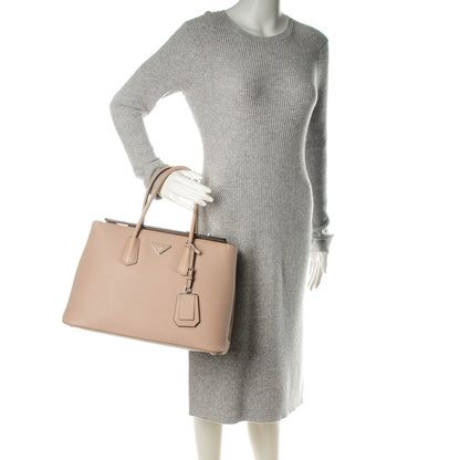 Prada Saffiano Cuir Twin Tote Cammeo 2 of 12