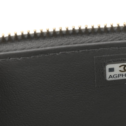 Chanel Lambskin Quilted Small Top Handle Vanity Case With Chain Dark Grey 7 of 11