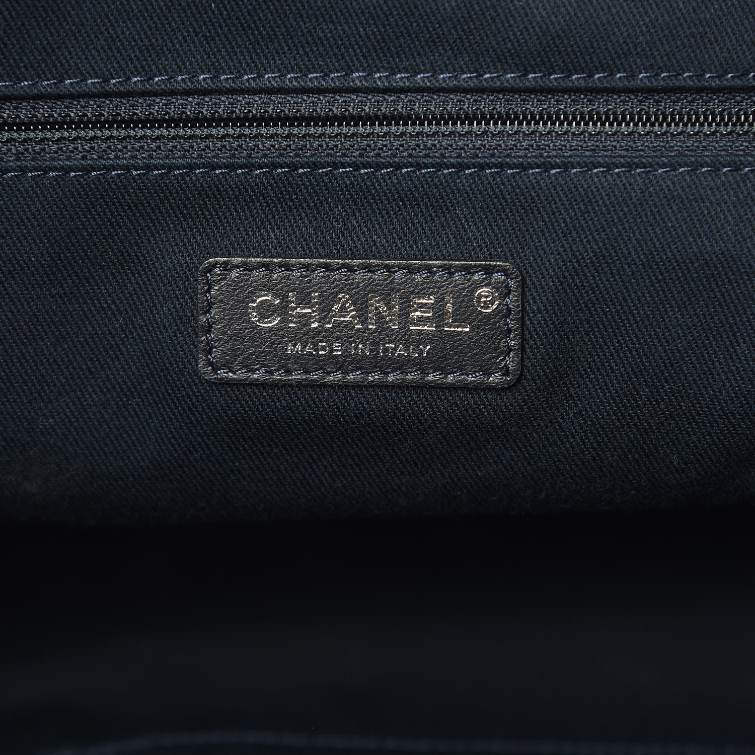 Chanel Denim Large Deauville Tote Blue Orange 8 of 12