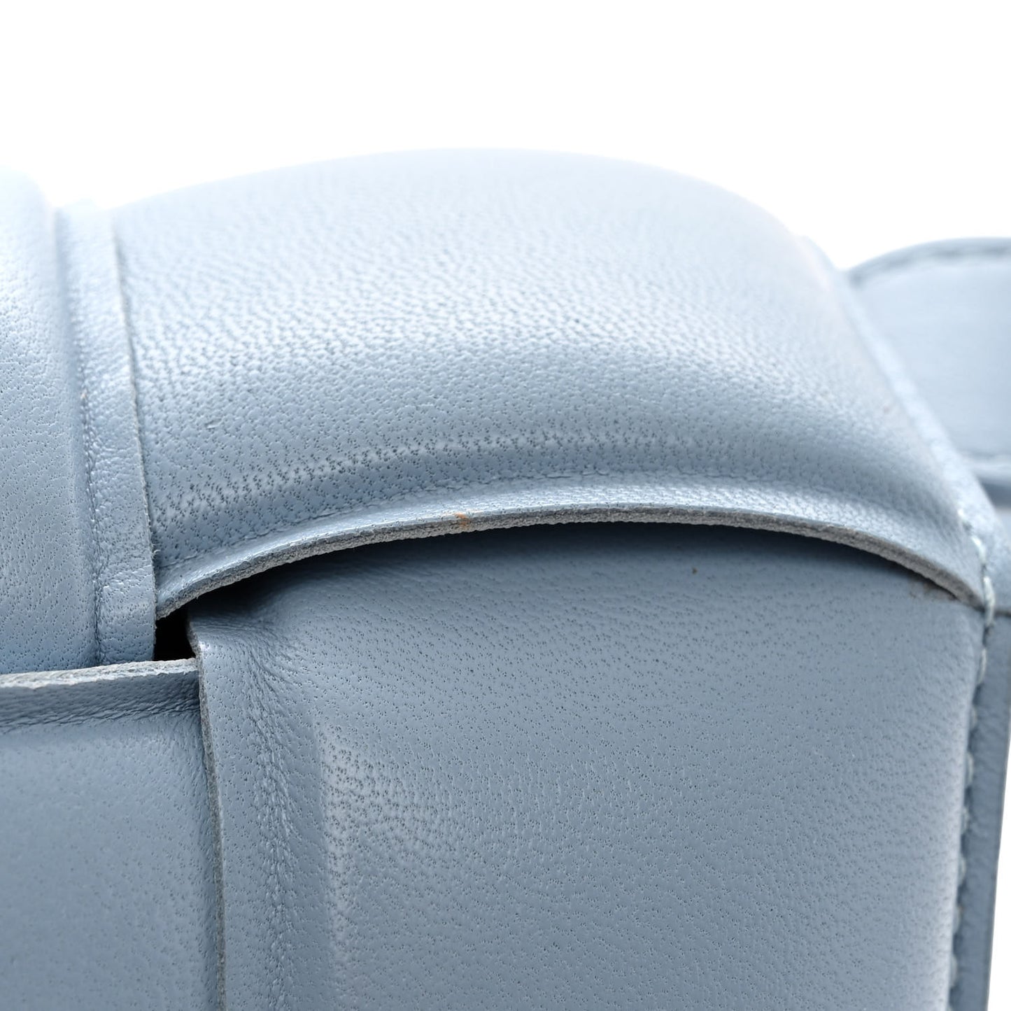 Nappa Maxi Intreccio Padded Cassette Crossbody Bag Ice