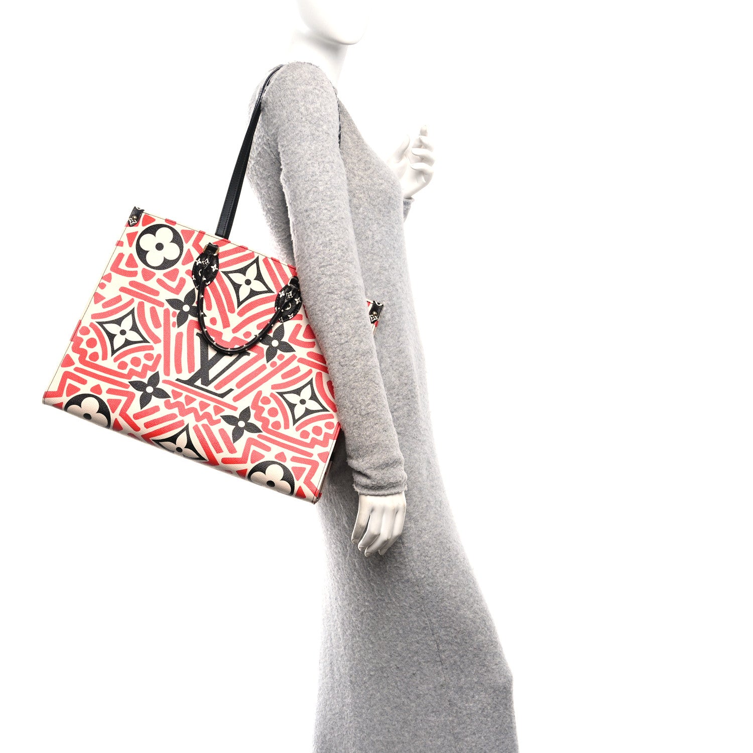 Louis Vuitton Monogram Giant Crafty Onthego GM Creme Rouge Black 2 of 11
