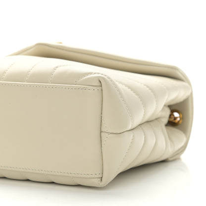 Saint Laurent Calfskin Y Quilted Monogram Small Loulou Chain Satchel Crema Soft 11 of 11