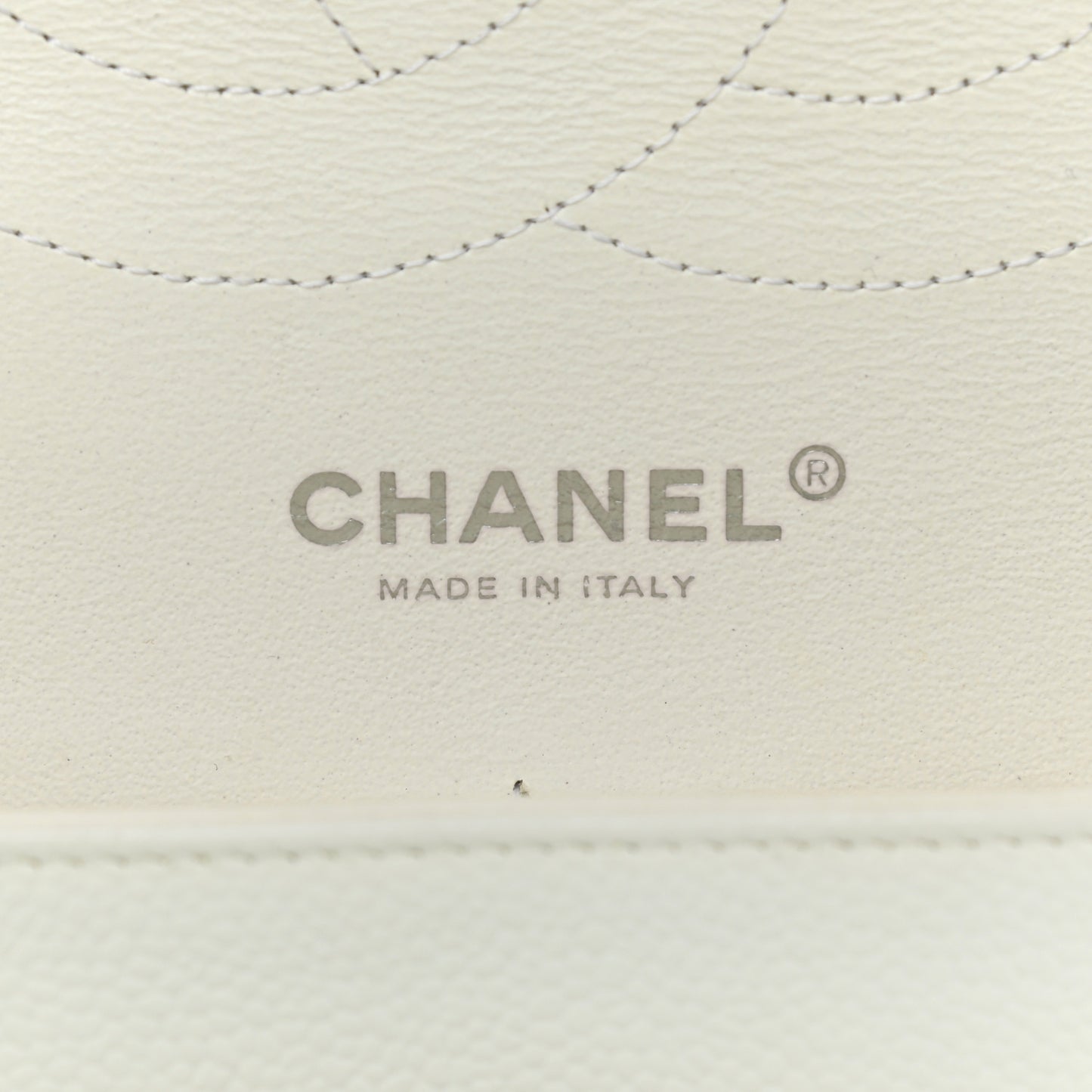 Caviar Quilted Jumbo Double Flap White