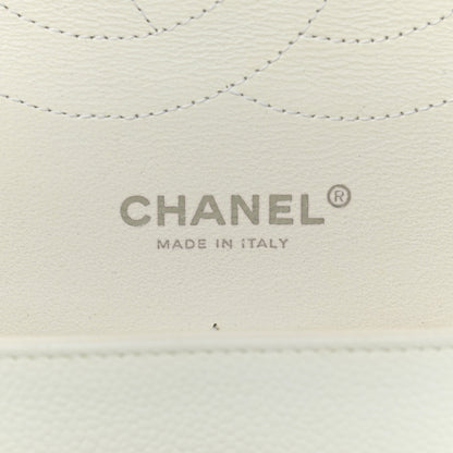 Chanel Caviar Quilted Jumbo Double Flap White 6 of 12
