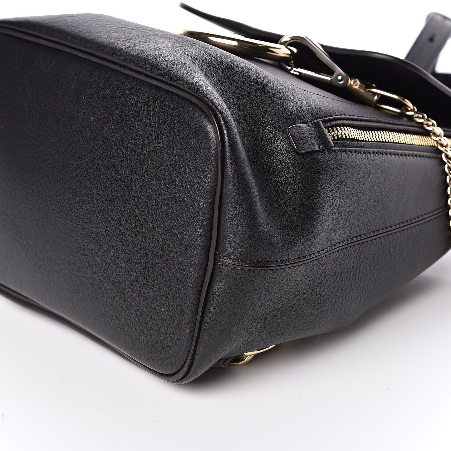 Suede Calfskin Small Faye Backpack Black