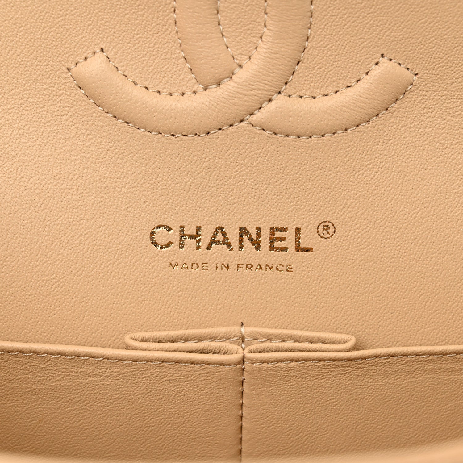 Chanel Caviar Quilted Medium Double Flap Beige Clair 6 of 13