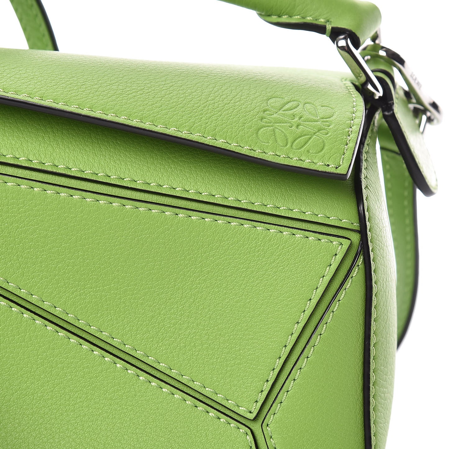 Calfskin Mini Puzzle Bag Green