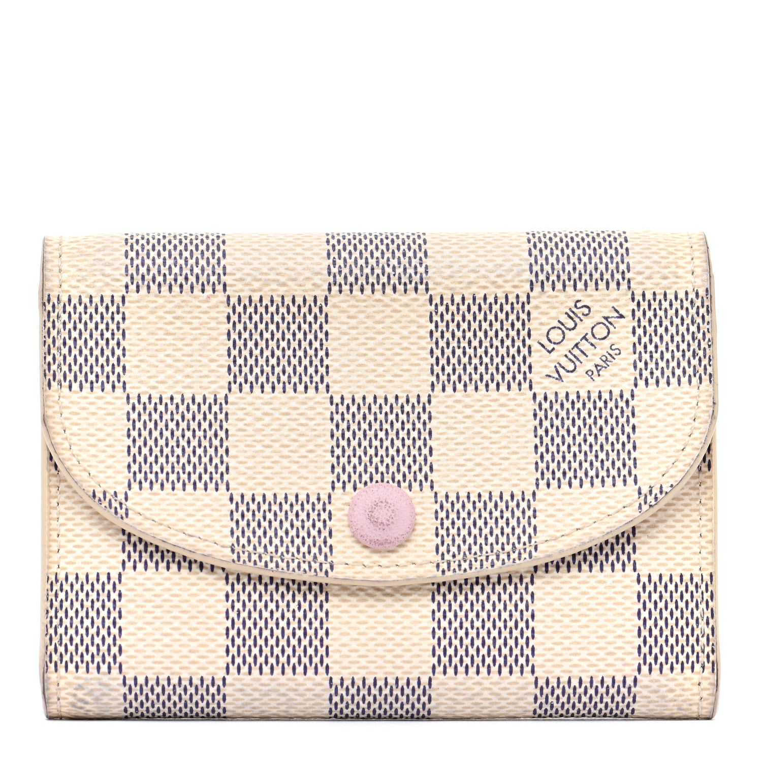 Louis Vuitton Damier Azur Rosalie Coin Purse Rose Ballerine 1 of 12