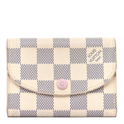 Louis Vuitton Damier Azur Rosalie Coin Purse Rose Ballerine 1 of 12